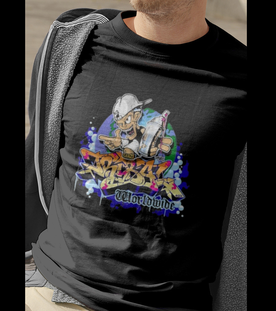 Tribal Gear Can 2 Spray Graffiti Worldwide T-Shirt