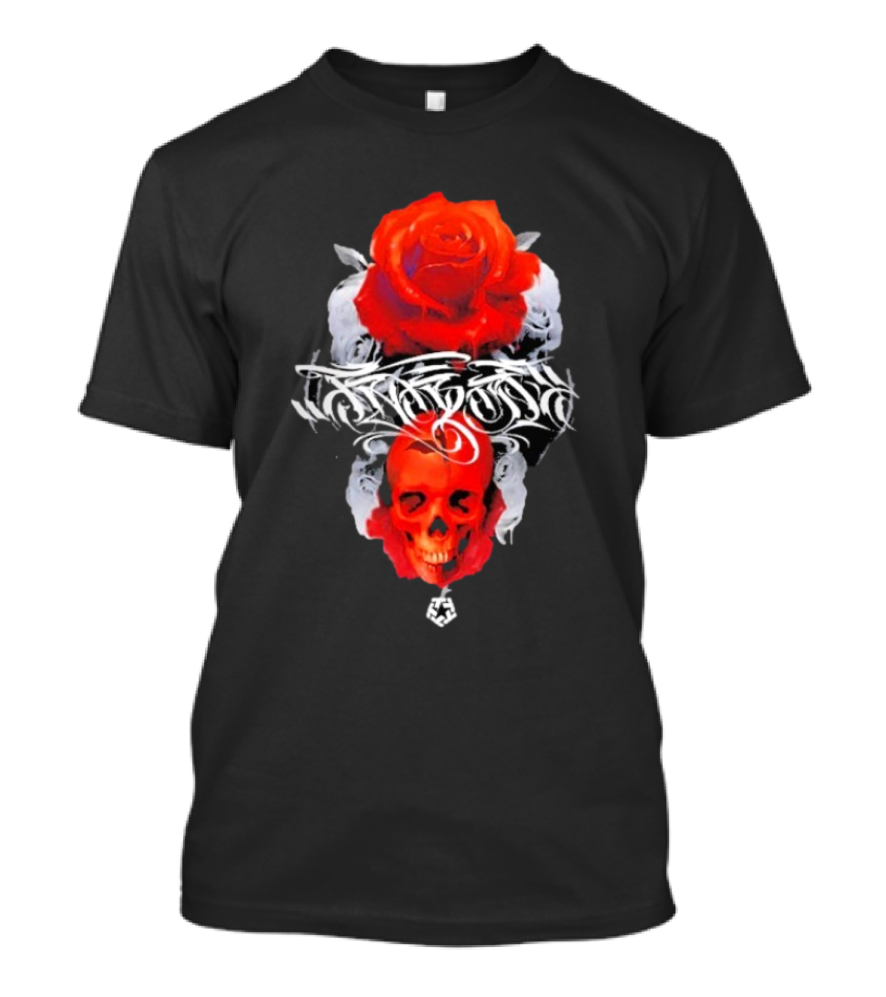 Tribal Gear Huit Rose Skull And Rose Graphic T-Shirt