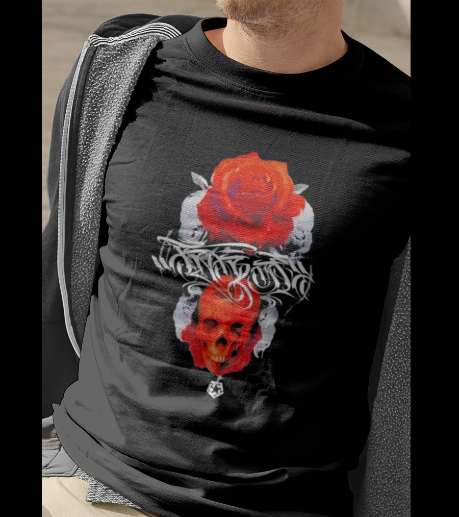 Tribal Gear Huit Rose Skull And Rose Graphic T-Shirt