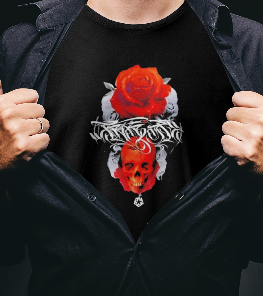 Tribal Gear Huit Rose Skull And Rose Graphic T-Shirt