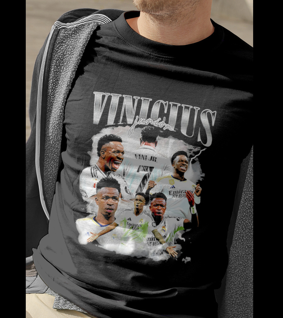 Vinicius Junior Real Madrid Footballer Montage T-Shirt
