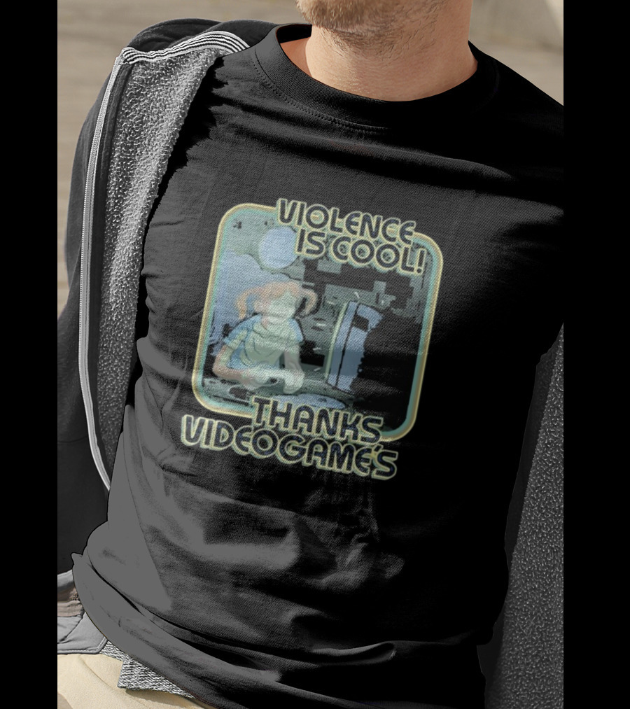 Violence Is Cool Thanks Videogame's Retro Gamer Moonlight Adventure T-Shirt