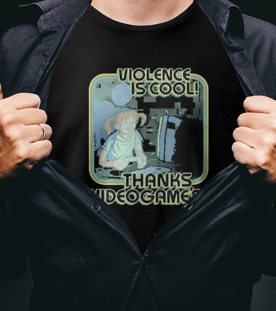 Violence Is Cool Thanks Videogame's Retro Gamer Moonlight Adventure T-Shirt