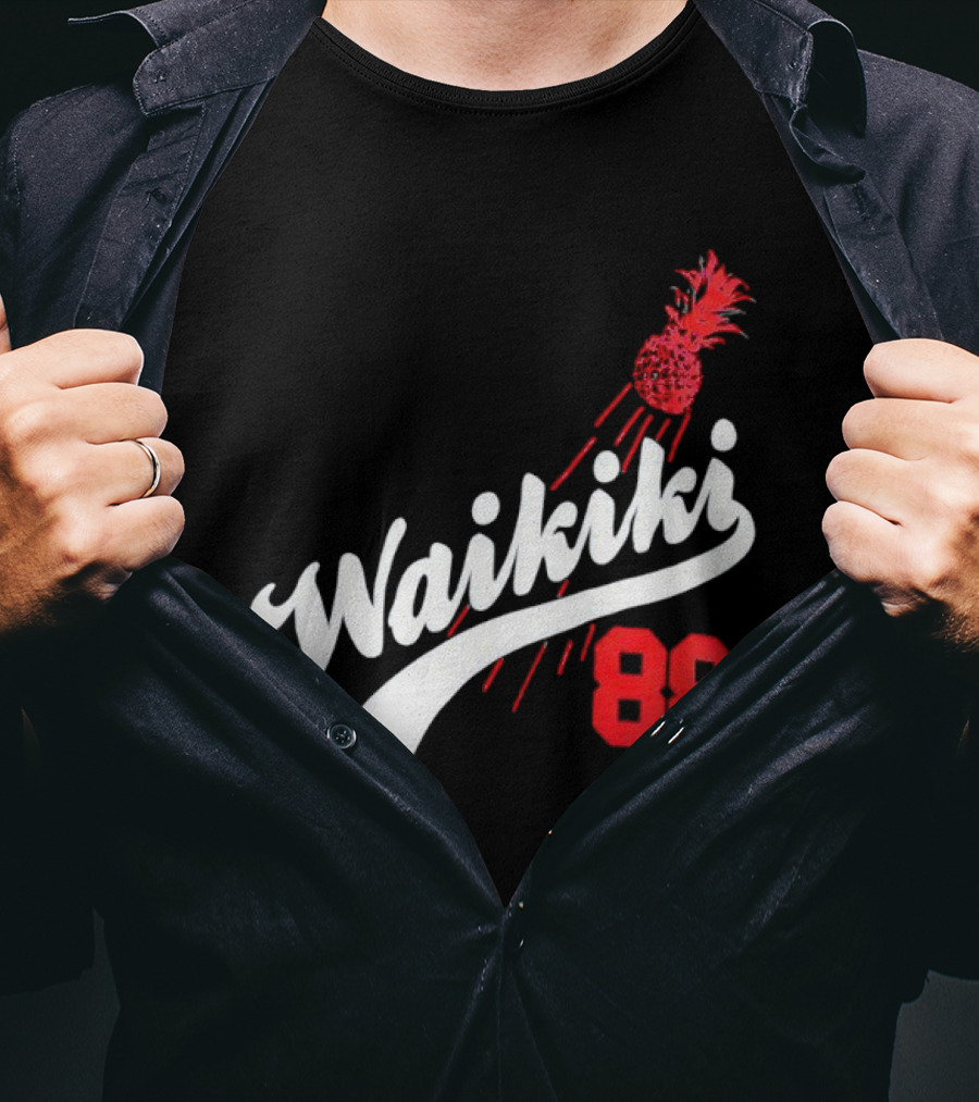 Waikiki 88 Los Angeles Dodgers Pineapple Baseball Graphic T-Shirt