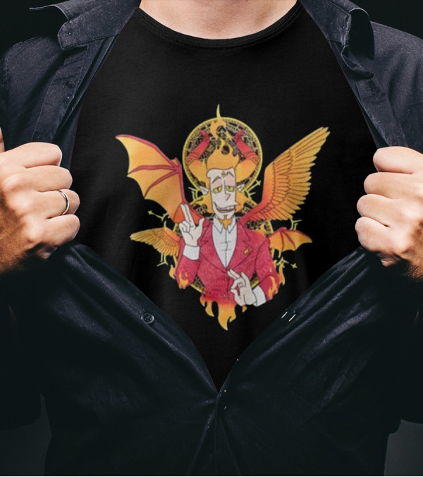 Welcome To Hell Mephistopheles Devil Wings And Flames T-Shirt