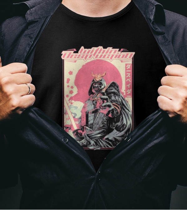 Within Destruction Darth Vaderー Samurai Style Star Wars T-Shirt