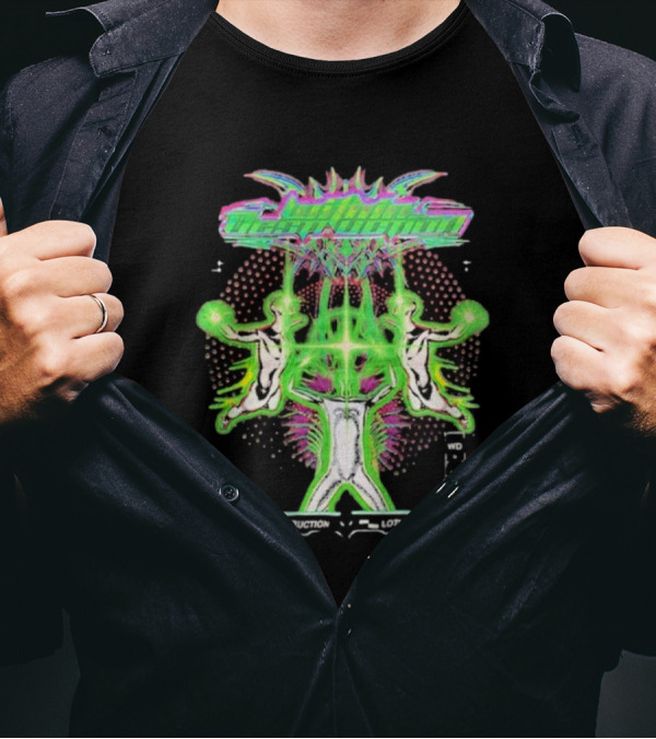 Within Destruction Lotus Tour 2023 Neon Psychedelic Artwork T-Shirt
