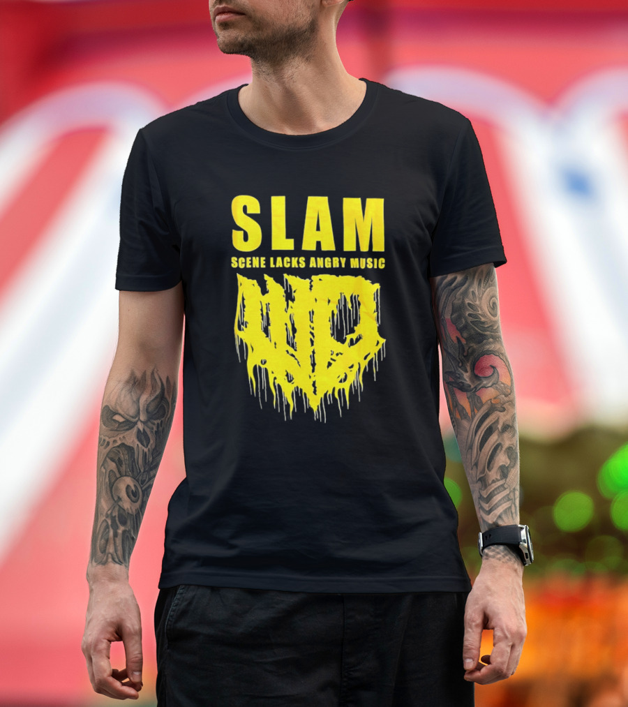 Slam Scene Lacks Angry Music Dripping Graphic T-Shirt