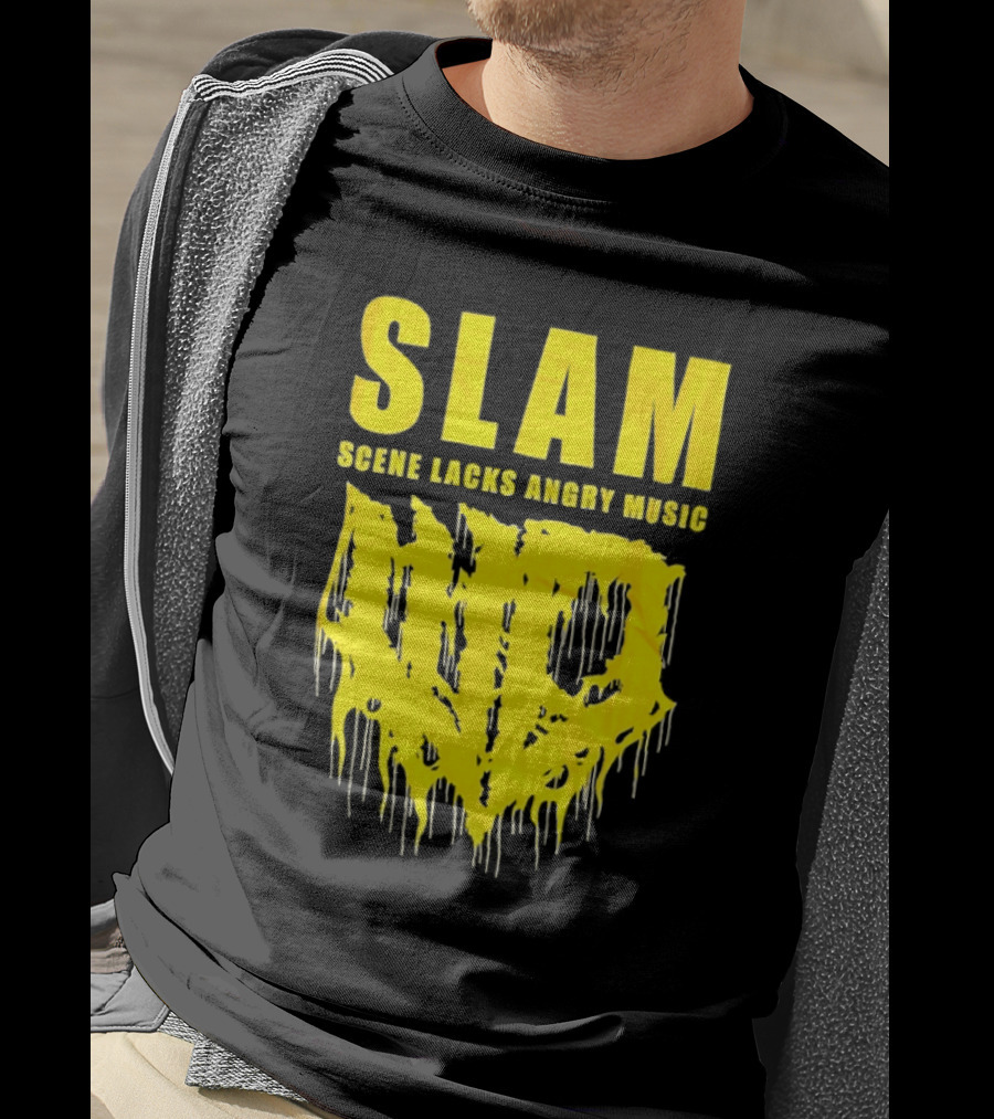 Slam Scene Lacks Angry Music Dripping Graphic T-Shirt
