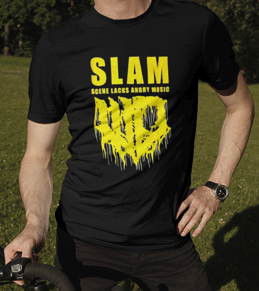 Slam Scene Lacks Angry Music Dripping Graphic T-Shirt