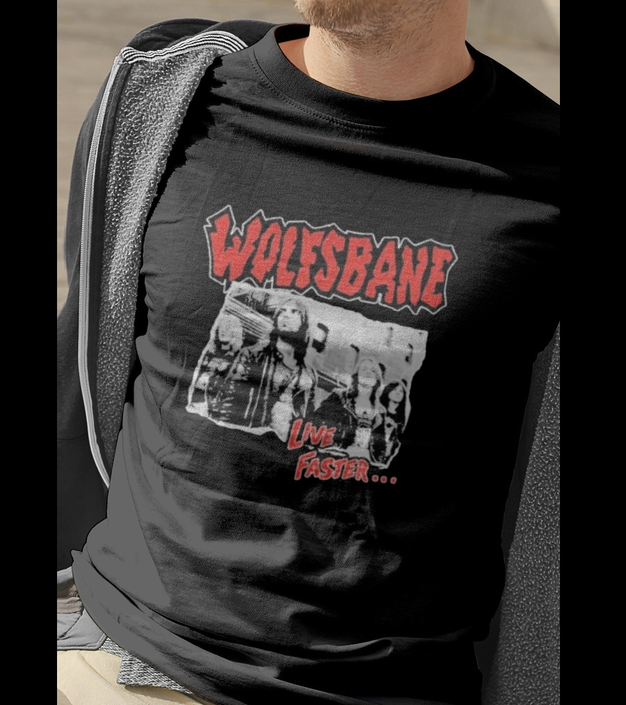 Wolfsbane Live Faster I Was There Photo Collage T-Shirt