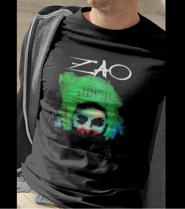 Zao Splinter Shards Green Skull Art T-Shirt