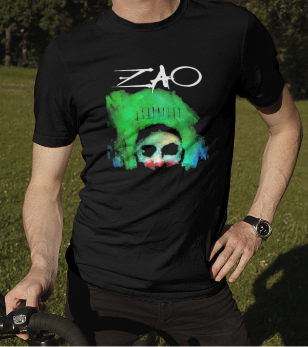 Zao Splinter Shards Green Skull Art T-Shirt