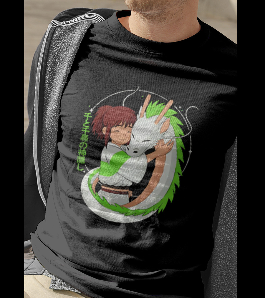 Spirited Away Haku And Chihiro Hug Embrace T-Shirt