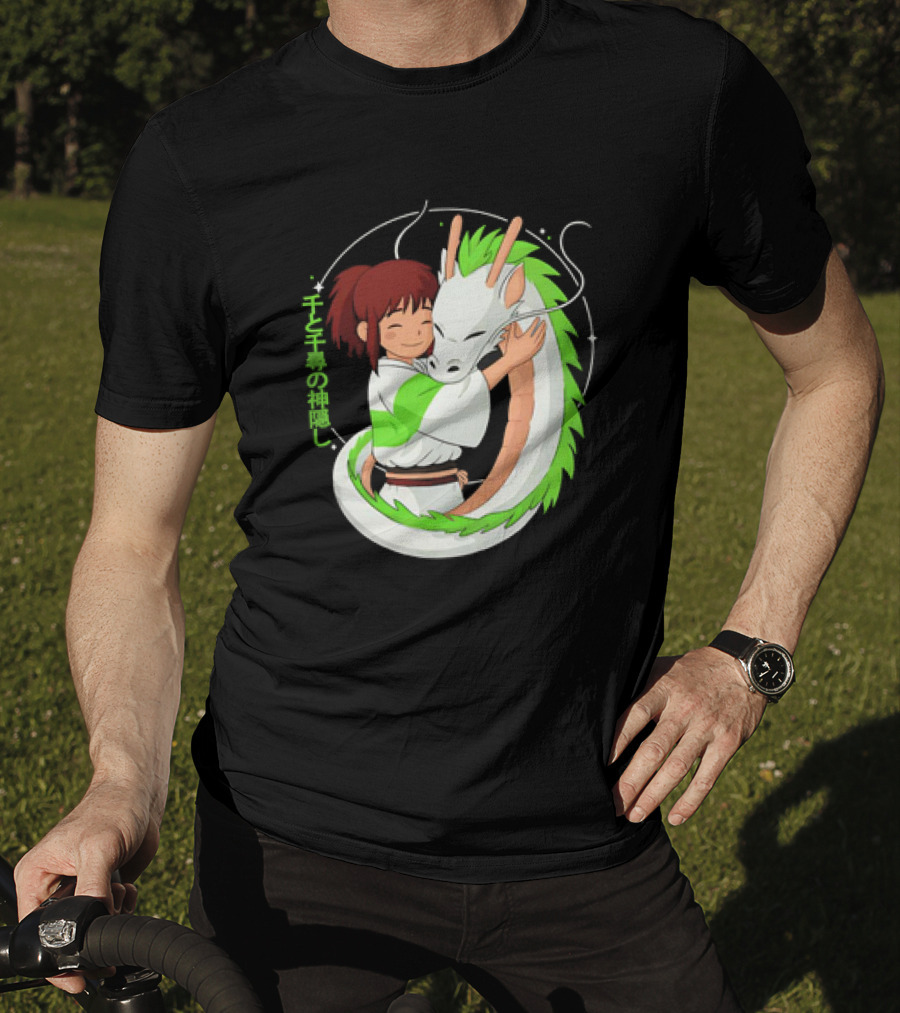 Spirited Away Haku And Chihiro Hug Embrace T-Shirt