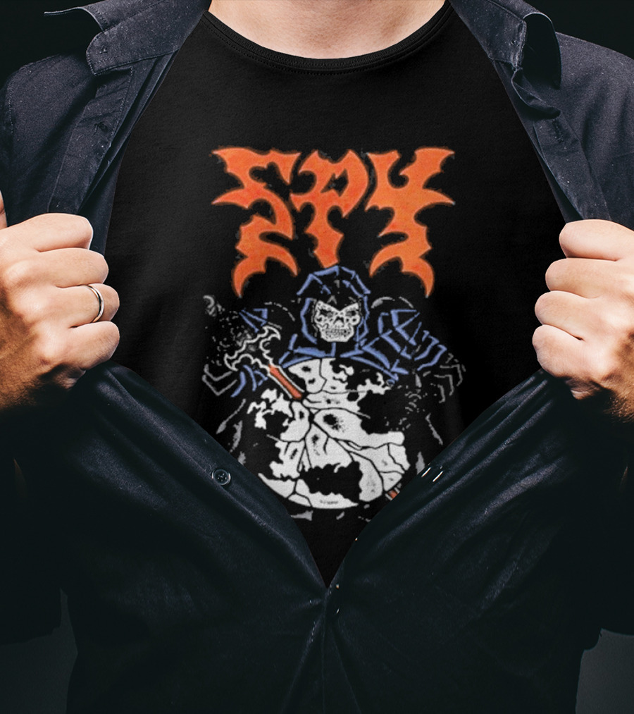 Spy DRKMTTR Apr 3 2025 Nashville TN Knife-Wielding Knight Graphic T-Shirt