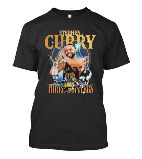Stephen Curry Golden State 4000 Three-Pointers Celebration T-Shirt
