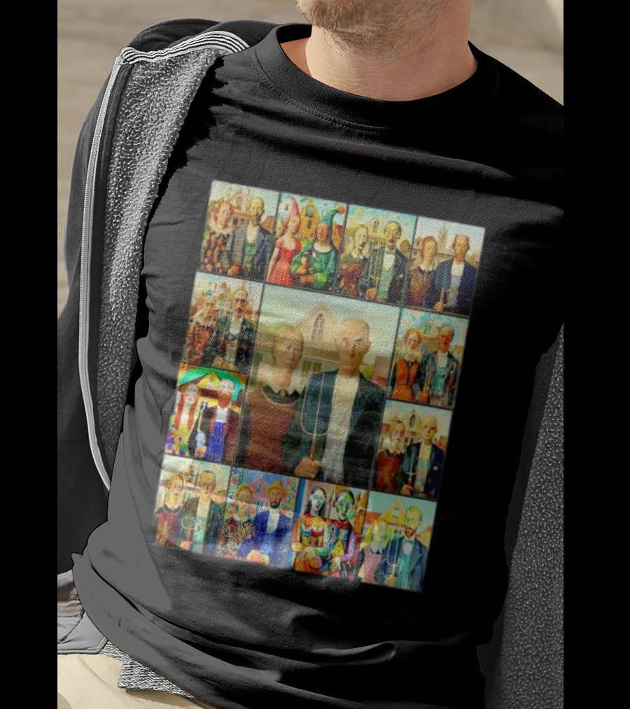 Styles Of American Gothic Painting Variations T-Shirt
