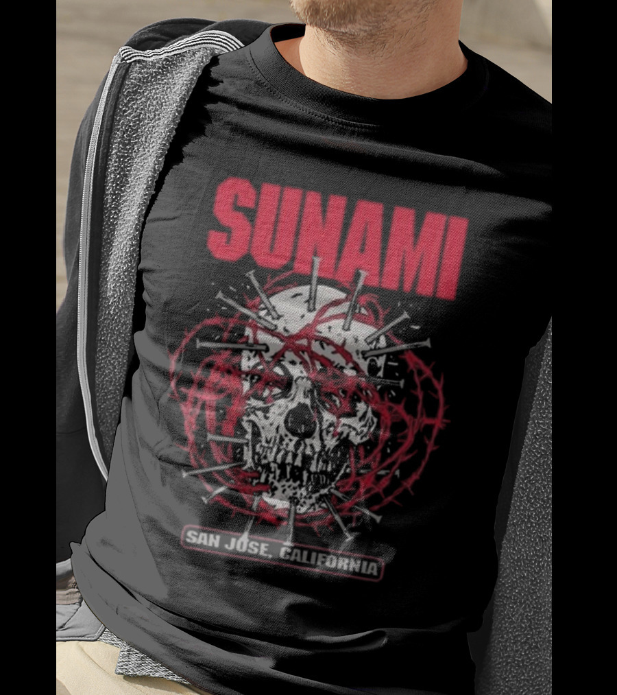 Sunami Skull San Jose California T-Shirt