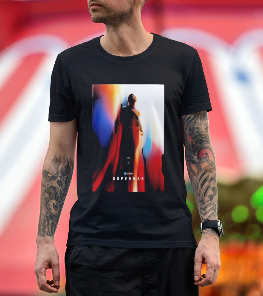 Superman 2025 Movie Look Up Heroic Color Burst T-Shirt