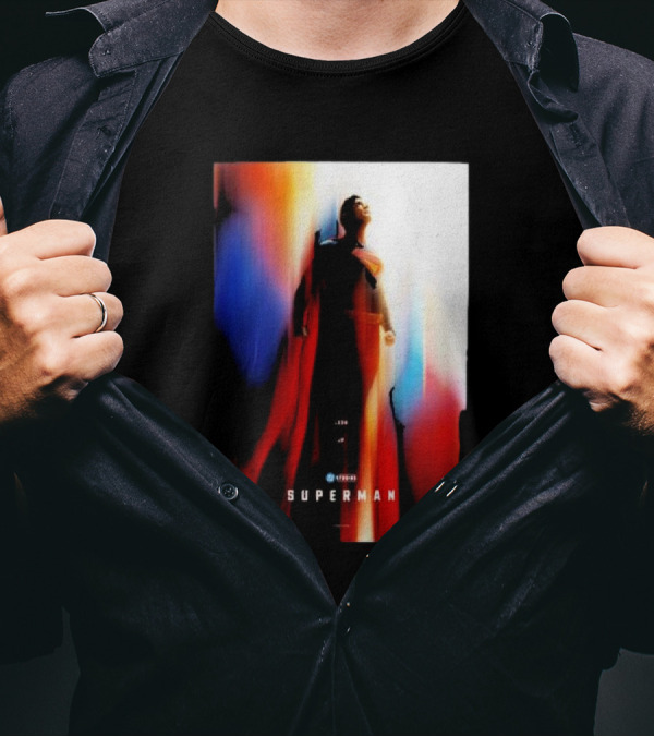 Superman 2025 Movie Look Up Heroic Color Burst T-Shirt