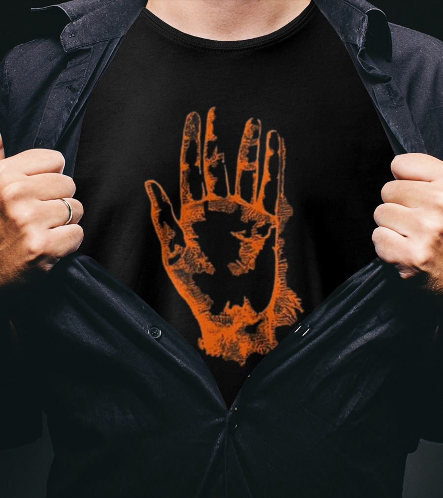 Tamino Sanctuary Handprint Symbol Burning Orange T-Shirt