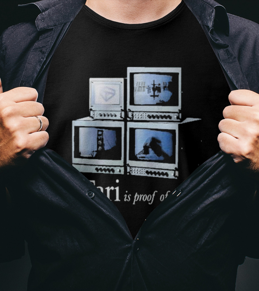 Tari Labs Proof Of Work 1996 Four Vintage Monitors T-Shirt