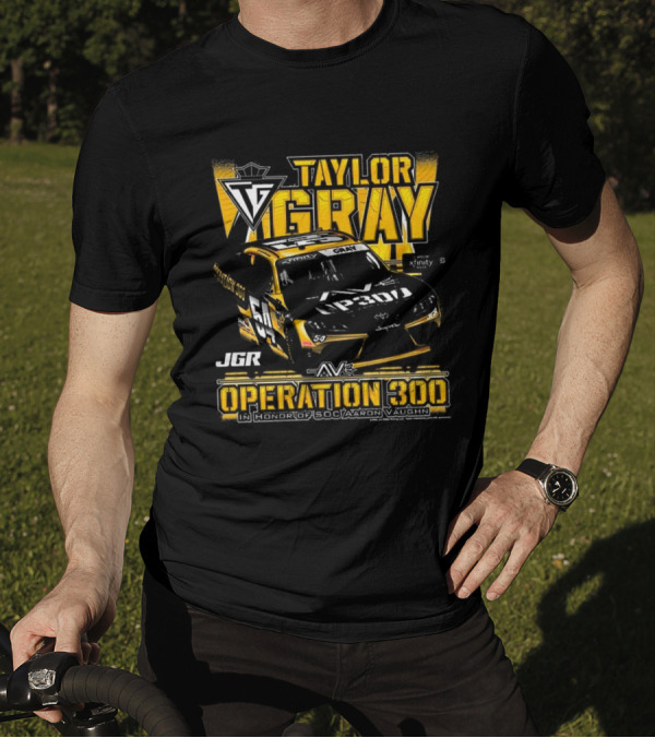 Taylor Gray Joe Gibbs Racing JGR Operation 300 SOC Aaron Vaughn Tribute T-Shirt