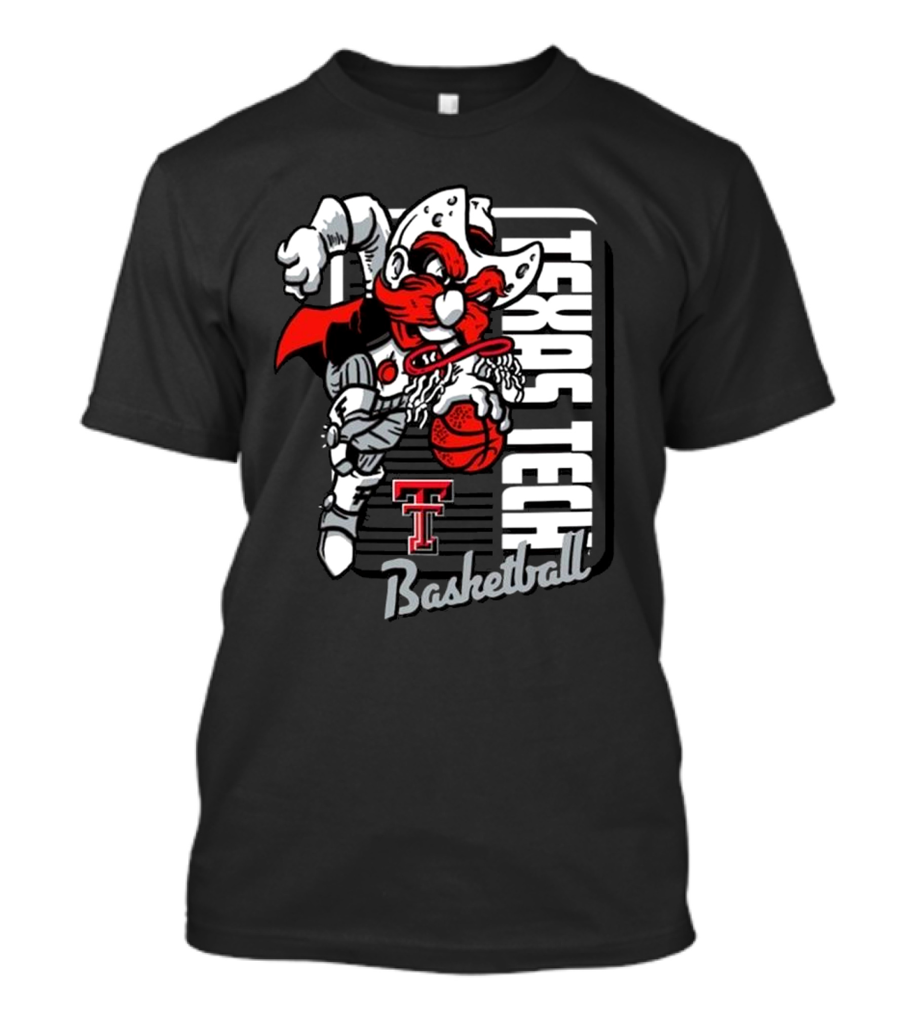 Texas Tech Red Raiders Basketball Mascot Dunk 2025 T-Shirt