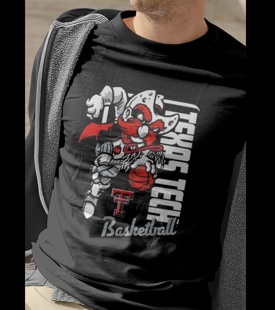 Texas Tech Red Raiders Basketball Mascot Dunk 2025 T-Shirt