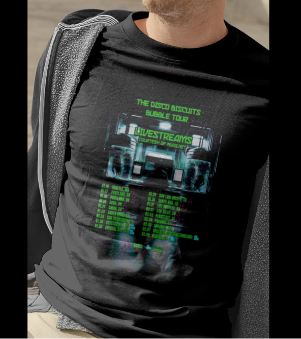 The Disco Biscuits Bubble Tour Livestreams 2025 West Coast Dates By Nugs.net T-Shirt