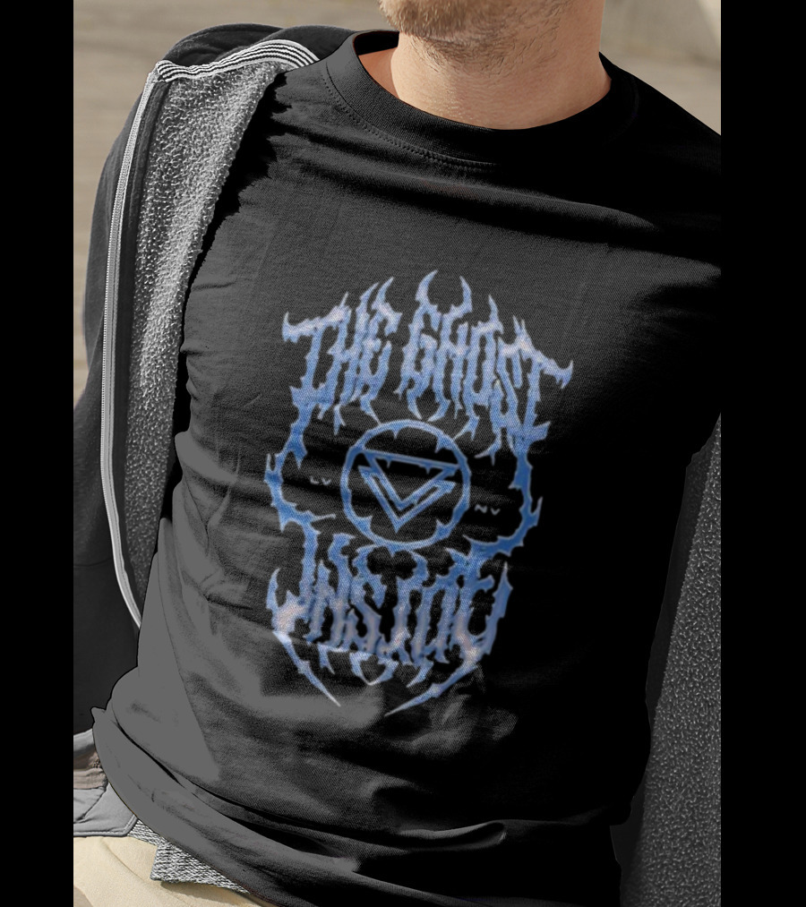 The Ghost Inside Death Metal Band Logo In Blue With Symbol T-Shirt