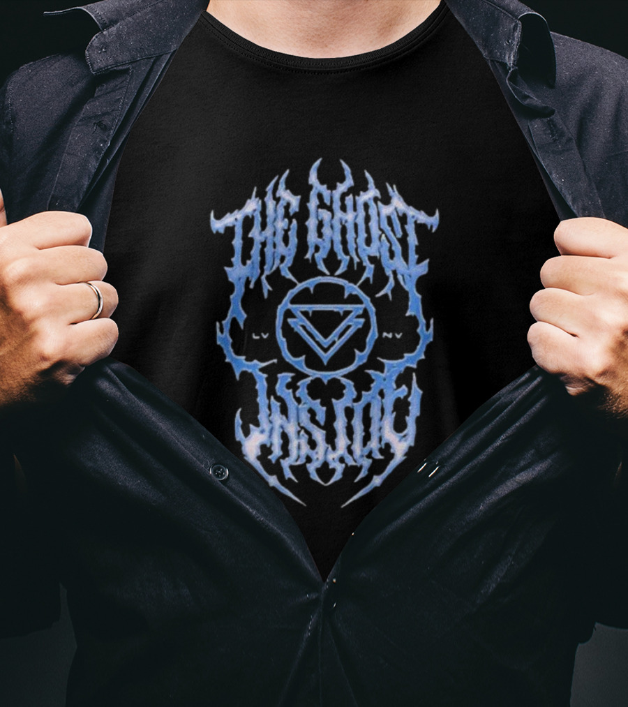 The Ghost Inside Death Metal Band Logo In Blue With Symbol T-Shirt