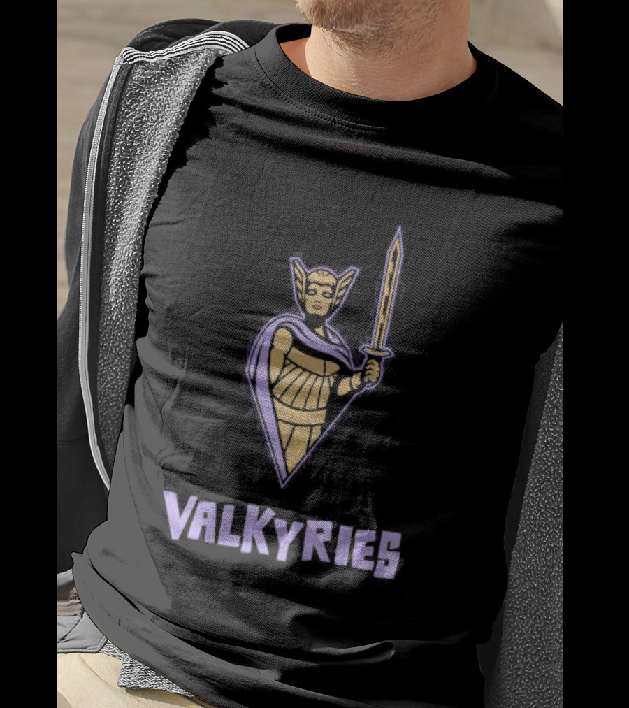 Golden State Valkyries Purple Warrior Sword Icon T-Shirt