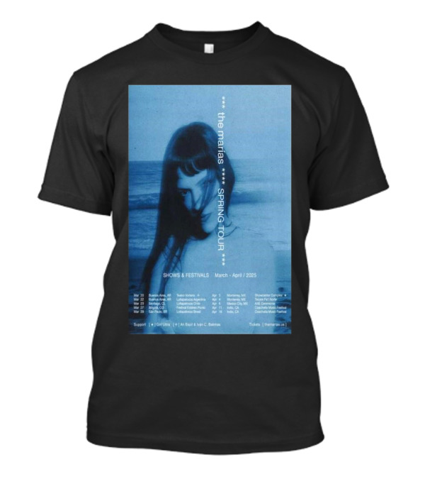The Marías Spring Tour 2025 Shows And Festivals March April With Girl Ultra Iván C. Bakmas T-Shirt