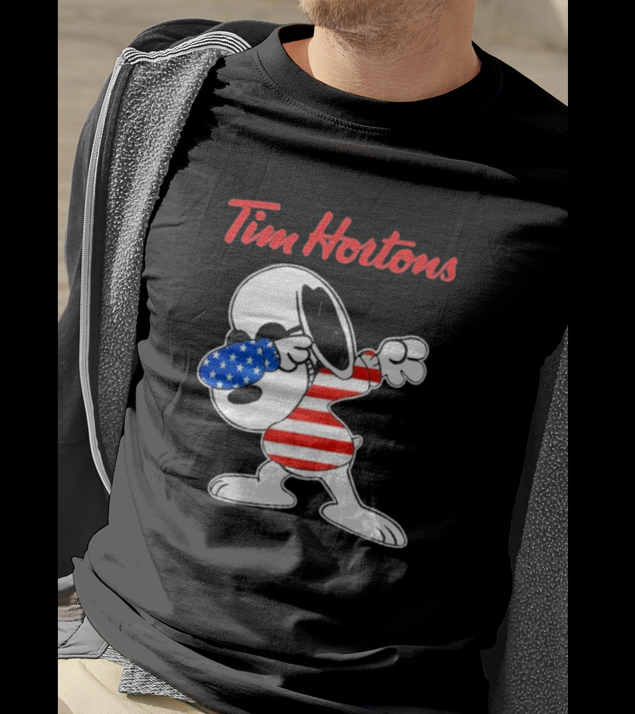 Tim Hortons Snoopy Dabbing American T-Shirt