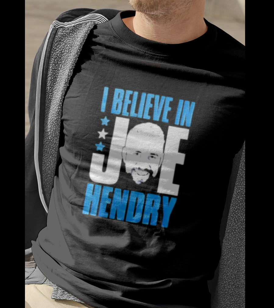 TNA I Believe In Joe Hendry Blue Text And Stars T-Shirt