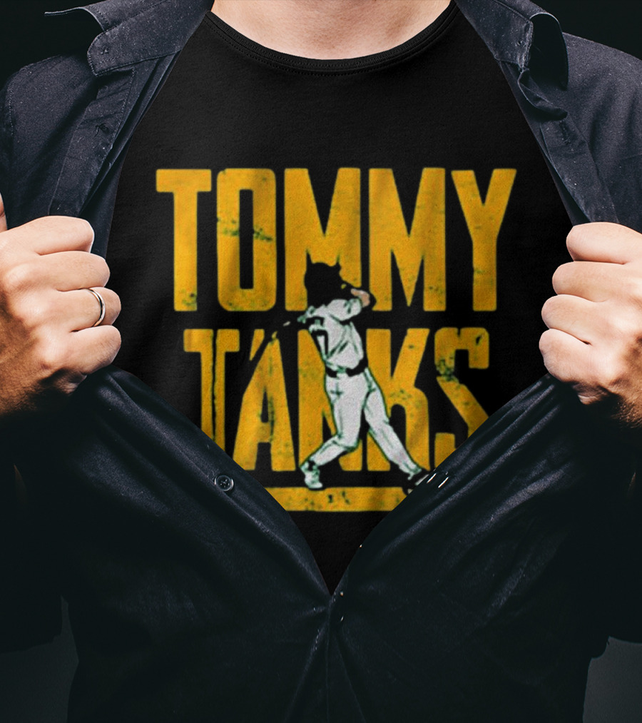 Tommy Tanks Baseball Player Silhouette T-Shirt