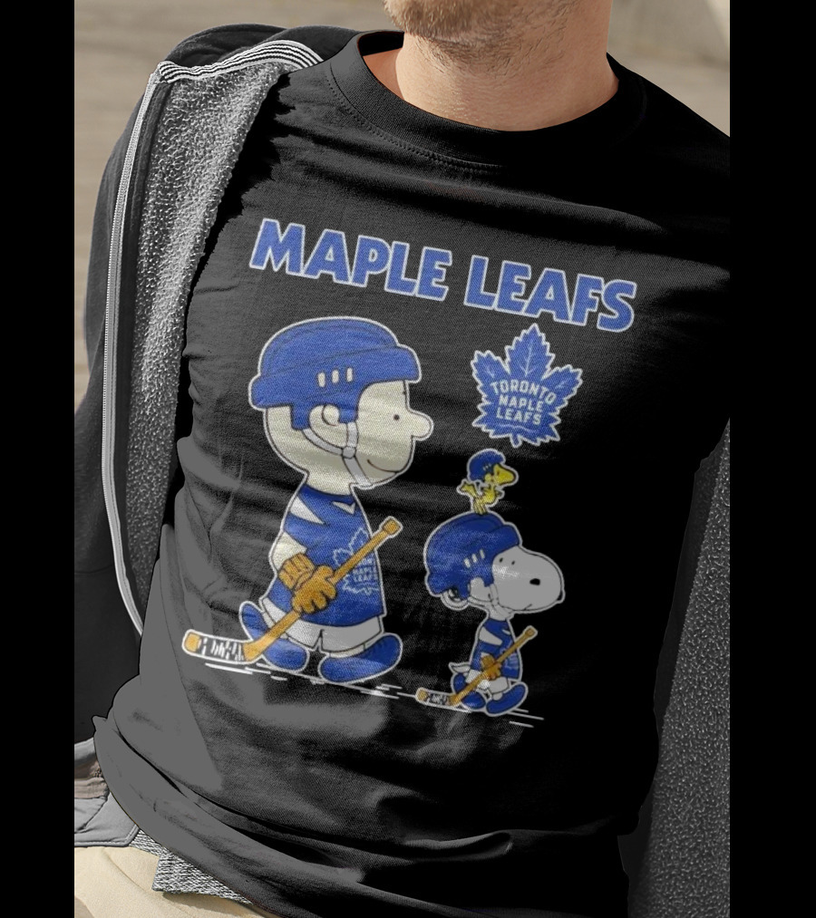 Toronto Maple Leafs Peanuts Snoopy Hockey 2025 Charlie Brown Woodstock T-Shirt