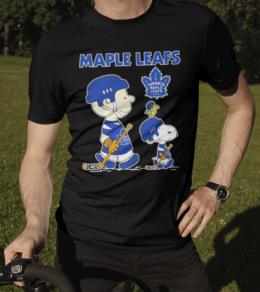 Toronto Maple Leafs Peanuts Snoopy Hockey 2025 Charlie Brown Woodstock T-Shirt