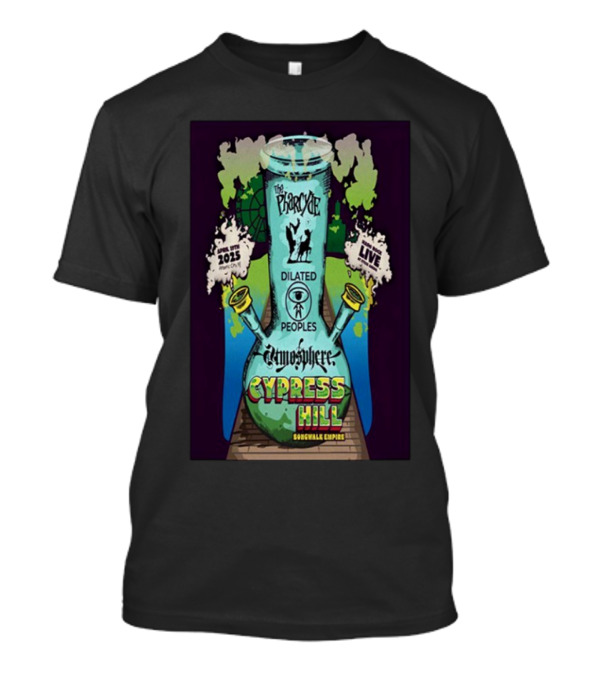 Tour 2025 Cypress Hill Live In Atlantic City NJ Featuring Atmosphere Dilated Peoples Apr 19 2025 T-Shirt
