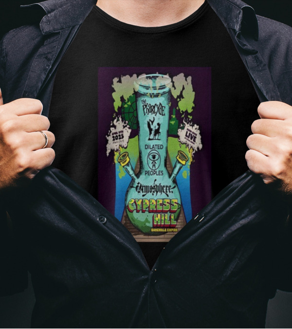 Tour 2025 Cypress Hill Live In Atlantic City NJ Featuring Atmosphere Dilated Peoples Apr 19 2025 T-Shirt