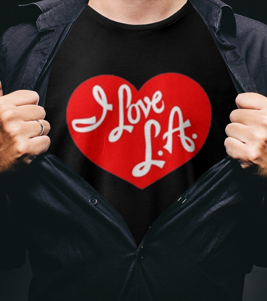 Tourist I Love LA Red Heart Icon T-Shirt