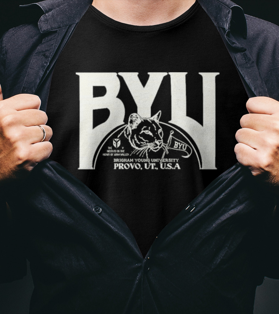 BYU Heritage Tysdyes Brigham Young Cougars Provo America T-Shirt