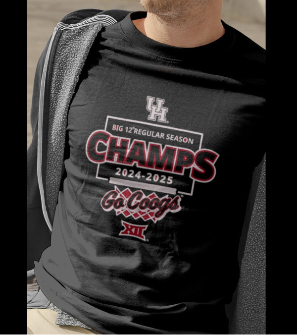 University Of Houston Cougars Big 12 Regular Season Champs 2024-2025 Go Coogs XII T-Shirt