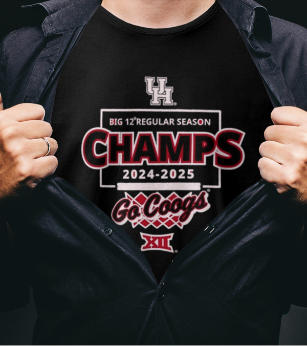 University Of Houston Cougars Big 12 Regular Season Champs 2024-2025 Go Coogs XII T-Shirt
