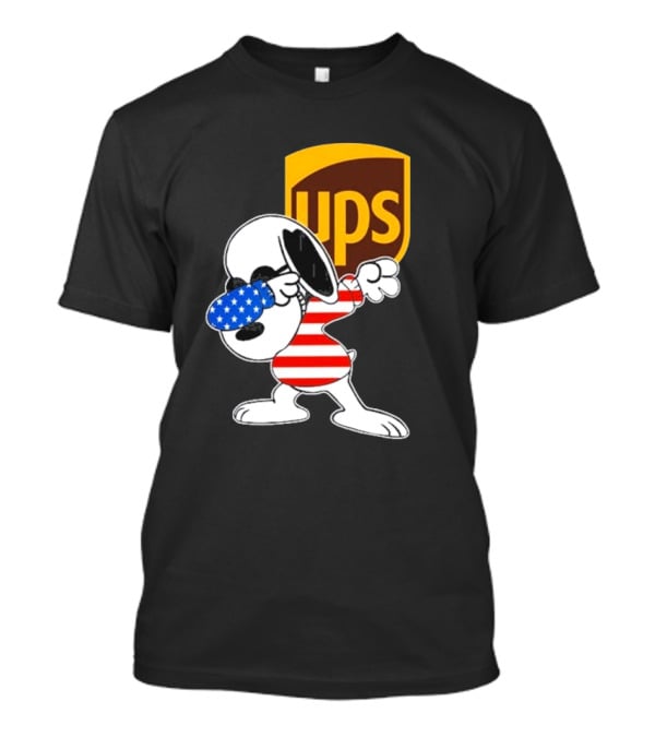 UPS Snoopy Dabbing American Flag Style T-Shirt