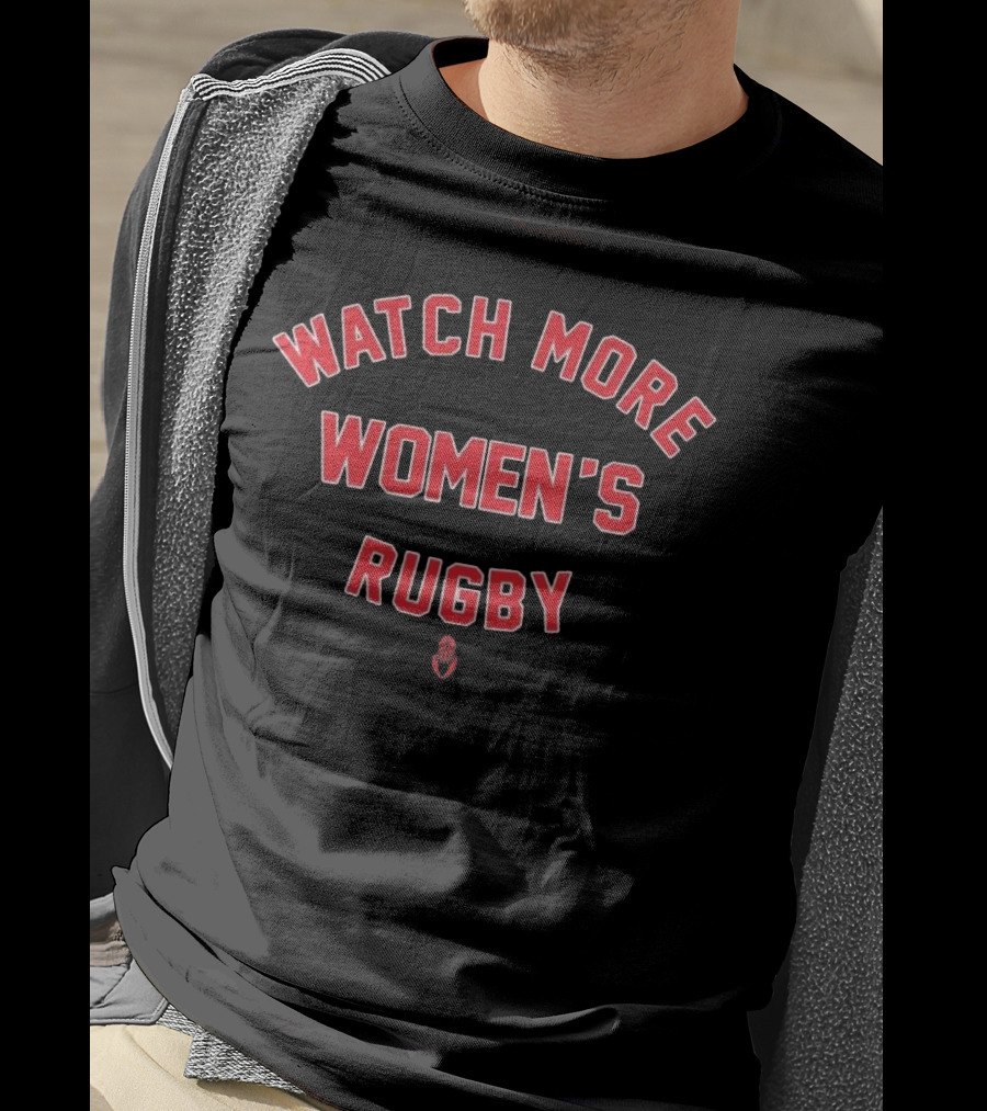USRPA More Women’s Rugby Red Text With Logo T-Shirt