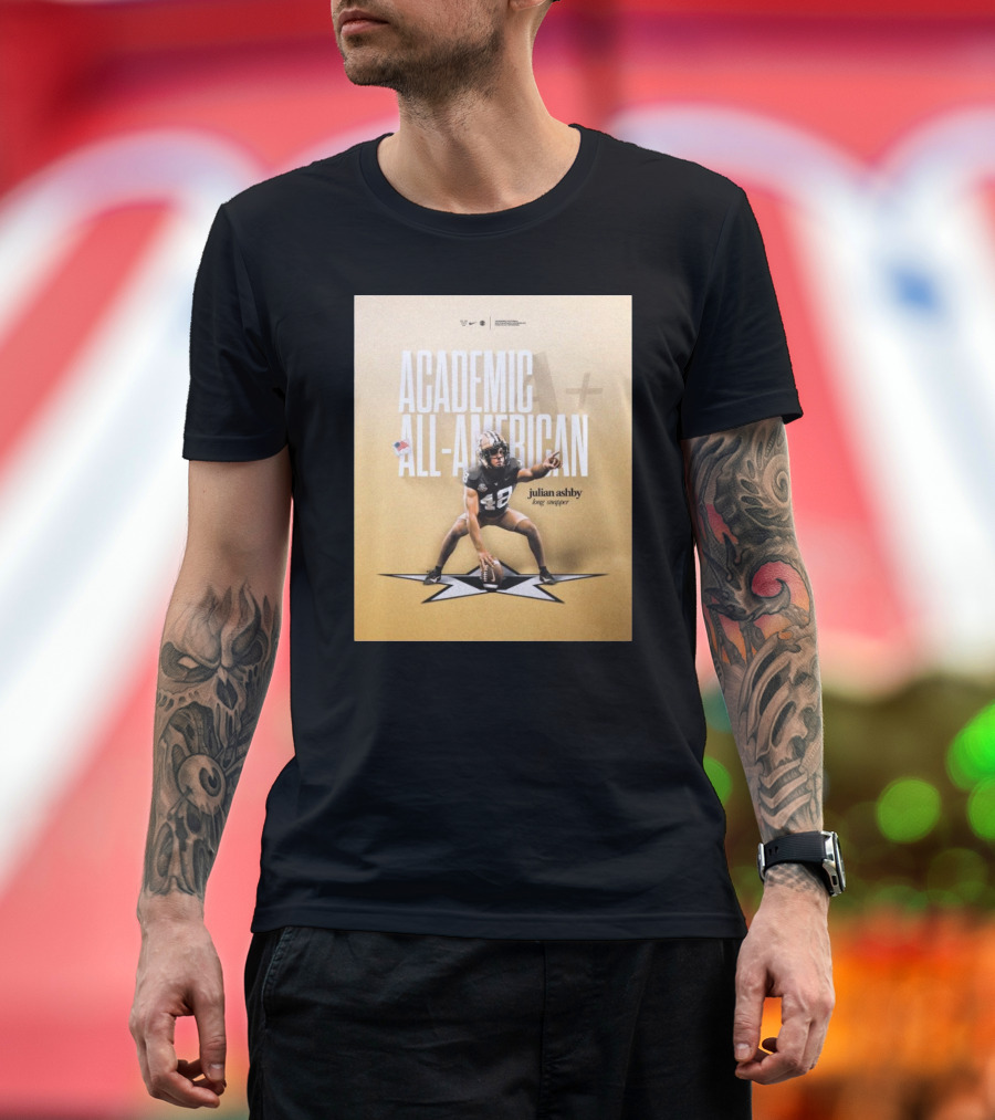 Vanderbilt Football Julian Ashby Academic All-American Long Snapper T-Shirt
