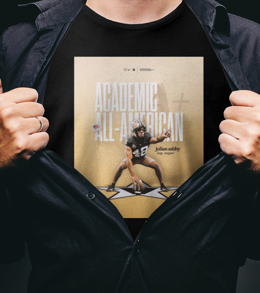 Vanderbilt Football Julian Ashby Academic All-American Long Snapper T-Shirt